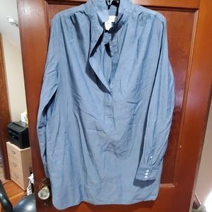 Workshop long sleeve light denim shirt/dress